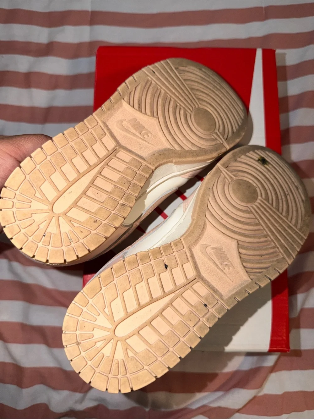 Nike Women’s Dunk Low Sneakers in Sail Orange Pearl
